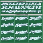 Custom Name and Number Personalized Kelly Green and Light Blue Baseball Jersey - Authentic Throwback Style Personalized Kelly