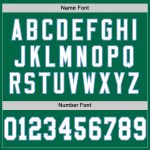 Custom Name and Number Authentic Throwback Football Jersey - Kelly Green White Light Blue Mesh Personalized Kelly Green White-Light