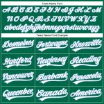 Custom Name and Number Performance Golf Polo Shirt in Kelly Green and Light Blue - Personalized Team Apparel Personalized