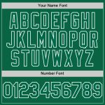 Custom Name and Number Kelly Green Authentic Baseball Jersey - Personalized Team Apparel Personalized Kelly Green White Line