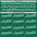 Custom Name and Number Kelly Green Authentic Baseball Jersey - Personalized Team Apparel Personalized Kelly Green White Line
