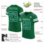 Personalized Green and White Mesh Authentic Football Jersey - Custom Team Gear Personalized Kelly Green White Mesh Authentic