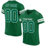 Personalized Green and White Mesh Authentic Football Jersey - Custom Team Gear Personalized Kelly Green White Mesh Authentic