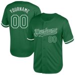 Custom Authentic Baseball Jersey - Personalized Kelly Green and White Throwback with Name and Number Personalized Kelly Green