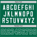 Custom Authentic Throwback Football Jersey with Personalized Name & Number in Kelly Green & White Mesh Personalized Kelly