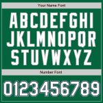 Custom Name Number Varsity Letterman Jacket Kelly Green White Navy Gray Bomber Full-Snap - Personalized Team Apparel Personalized