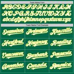 Custom Baseball Jersey with Name and Number - Personalized Kelly Green, Neon Yellow 3D Star Pattern Design Personalized Kelly