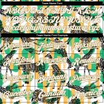Personalized 3D Pattern Zebras Giraffes Baseball Jersey - Kelly Green White Old Gold Authentic Design Personalized Kelly