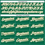 Custom Name and Number Authentic Baseball Jersey - Personalized Kelly Green and Old Gold Team Apparel Personalized Kelly