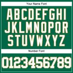 Custom Name and Number Authentic Baseball Jersey - Personalized Kelly Green and Old Gold Team Apparel Personalized Kelly