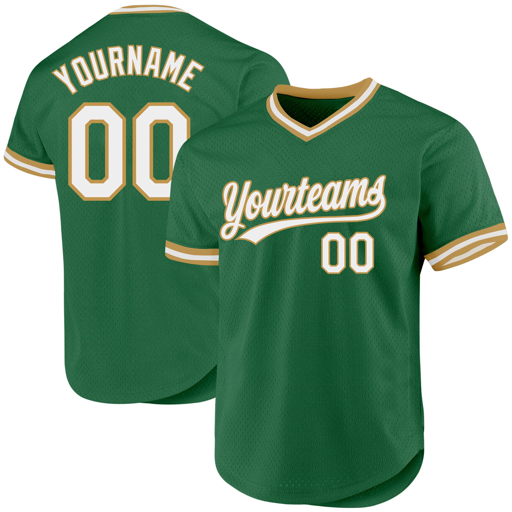 Custom Name Number Personalized Kelly Green and White Baseball Jersey - Authentic Throwback Team Jersey Personalized Kelly