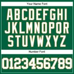 Custom Name and Number Mesh Throwback Baseball Jersey in Kelly Green and White-Old Gold - Personalized Team Apparel Personalized