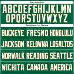 Custom Name and Number Mesh Throwback Baseball Jersey in Kelly Green and White-Old Gold - Personalized Team Apparel Personalized