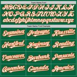Custom Baseball Jersey with Name and Number in Kelly Green, White, and Orange - Authentic Team Apparel Personalized Kelly