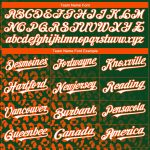 Custom Leopard Print Baseball Jersey with 3D Pattern - Personalized Kelly Green & White-Orange Team Name and Number Personalized
