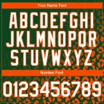Custom Leopard Print Baseball Jersey with 3D Pattern - Personalized Kelly Green & White-Orange Team Name and Number Personalized