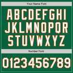 Personalized Authentic Baseball Jersey in Kelly Green with White and Orange Details Personalized Kelly Green White-Orange