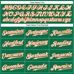 Custom Name and Number Authentic Baseball Jersey - Personalized Kelly Green White-Orange Team Jersey Personalized Kelly Green