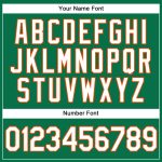 Custom Name and Number Authentic Baseball Jersey - Personalized Kelly Green White-Orange Team Jersey Personalized Kelly Green