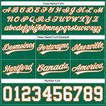 Custom Name and Number Authentic Basketball Shorts in Kelly Green White and Orange - Personalized Team Gear Personalized