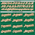 Custom Kelly Green White-Orange Sleeveless Baseball Jersey - Authentic Design Personalized Kelly Green White-Orange Authentic