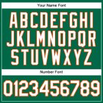 Custom Team Name Number Sleeveless Baseball Jersey in Kelly Green White Orange - Authentic Design Personalized Kelly Green
