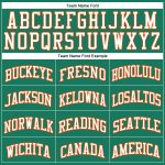 Custom Name Number Kelly Green White-Orange Authentic Throwback Basketball Jersey - Personalized Team Jersey Personalized