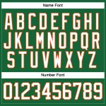 Custom Name & Number Hockey Jersey in Kelly Green, White & Orange Lace Neck - Personalized Team Apparel Personalized Kelly