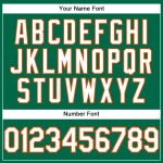 Custom Team Name and Number Performance T-Shirt - Personalized Kelly Green and White-Orange Personalized Kelly Green White-Orange
