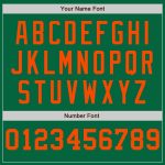 Custom Name Number Personalized Authentic Baseball Jersey Kelly Green White Orange Pinstripe Personalized Kelly Green White-Orange