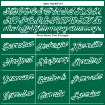 Custom Name and Number Performance T-Shirt in Kelly Green and White for Teams Personalized Kelly Green White Performance