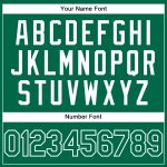 Custom Name and Number Performance T-Shirt in Kelly Green and White for Teams Personalized Kelly Green White Performance