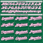 Custom Authentic Baseball Jersey with Name & Number in Kelly Green, White, Pink - 3 Colors Available Personalized Kelly Green