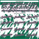 Custom Name and Number Performance T-Shirt - 3D Pattern Design in Kelly Green, White, and Pink Abstract Sharp Shape Personalized