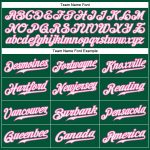 Custom Name and Number Authentic Baseball Jersey in Kelly Green with White-Pink Details Personalized Kelly Green White-Pink
