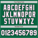 Personalized Authentic Baseball Jersey in Kelly Green with White and Pink Accents Personalized Kelly Green White-Pink Authentic