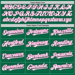 Custom Team Baseball Jersey - Personalized Kelly Green White-Pink Sleeveless with Name and Number Personalized Kelly Green