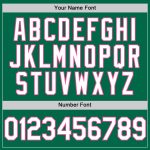 Personalized Custom Name Number Baseball Jersey - Kelly Green White Pink Authentic Throwback Design Personalized Kelly Green