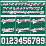 Custom Name Number Basketball Shorts in Kelly Green White Pink - Authentic Throwback Personalized Kelly Green White-Pink