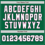 Custom Name and Number Two Tone Baseball Jersey - Kelly Green, White, Pink - Authentic Team Apparel Personalized Kelly Green