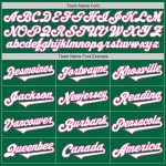 Custom Name and Number Two Tone Baseball Jersey - Kelly Green, White, Pink - Authentic Team Apparel Personalized Kelly Green