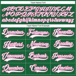 Custom Name Number Hockey Jersey - Personalized Kelly Green White Pink Lace Neck Team Apparel Personalized Kelly Green White-Pink