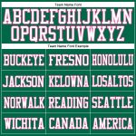 Custom Name & Number Personalized Football Jersey - Kelly Green White-Pink Mesh Authentic Design Personalized Kelly Green