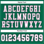 Custom Name & Number Personalized Football Jersey - Kelly Green White-Pink Mesh Authentic Design Personalized Kelly Green