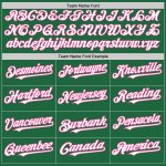 Custom Team Name Number Mesh Baseball Jersey Kelly Green White-Pink Authentic Throwback Personalized Kelly Green White-Pink