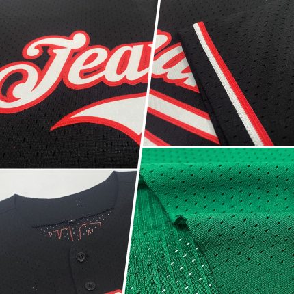 Personalized Throwback Baseball Jersey in Kelly Green with White and Pink Mesh Design Personalized Kelly Green White-Pink