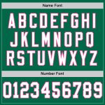 Custom Personalized Kelly Green Football Jersey with White-Pink Mesh, Authentic Team Design, Custom Name and Number Personalized