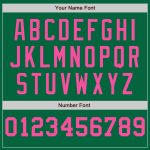 Custom Name Number Personalized Kelly Green White Pink Pinstripe Baseball Jersey - Authentic Split Fashion Team Apparel Personalized