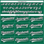 Personalized Black Authentic Baseball Jersey with Kelly Green White Pinstripe Design Personalized Kelly Green White Pinstripe