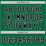 Custom Personalized Baseball Jersey Kelly Green White Pinstripe Black - Authentic Team Jersey with Name and Number Personalized
